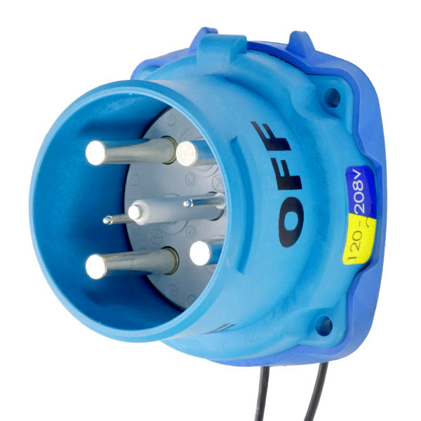 33-68237-C-K16-972 - DS100C INLET POLY BLUE SIZE 4 TYPE 3R 3P+N+G 100A 120/208 VAC 60 Hz +2 AUX